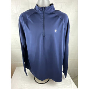 Mens SB Tech Coolplay 1/4 Zip Pullover Activewear Top Size XL Blue Long Sleeve